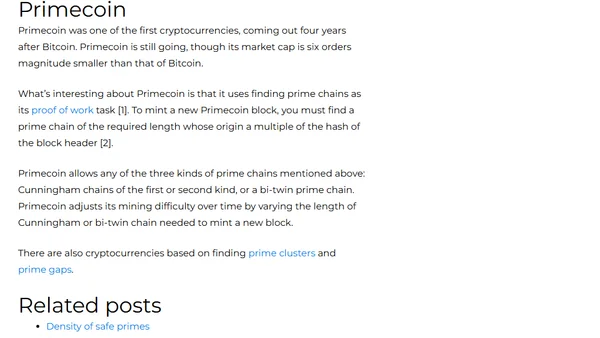 Prime chains