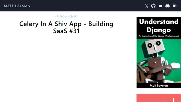 Celery In A Shiv App - Building SaaS #31