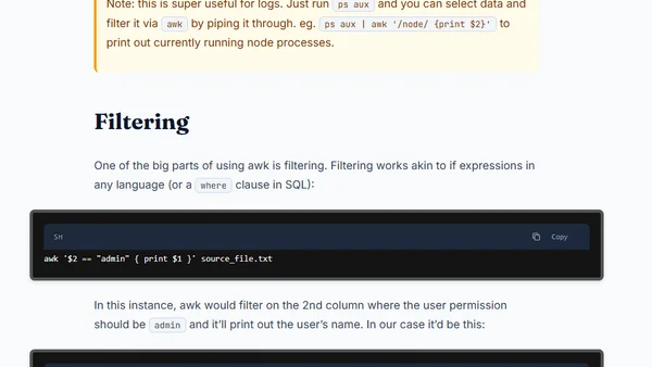 Demystifying awk
