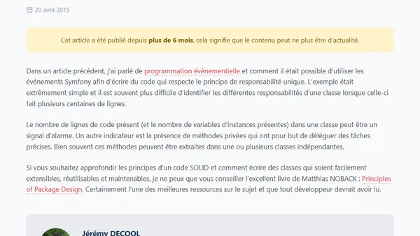 Reconnaître une violation du principe de responsabilité unique