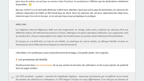 J'ai testé le nouveau « VPN » gratuit de Firefox