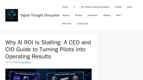 Why AI ROI Is Stalling: A CEO and CIO Guide to Turning Pilots into Operating Results