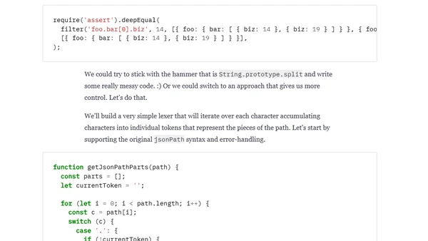 Writing a simple JSON path parser
