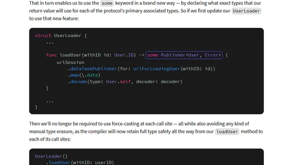 Combining opaque return types with primary associated types