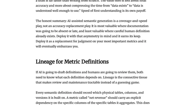 Semantic View Autopilot for AI Governance