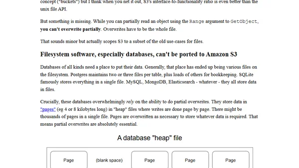 S3 is files, but not a filesystem
