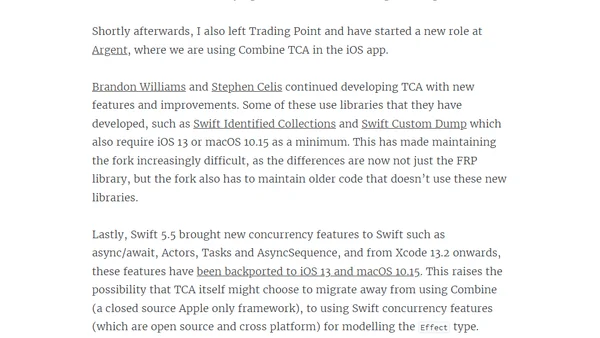 The future of The ReactiveSwift Composable Architecture