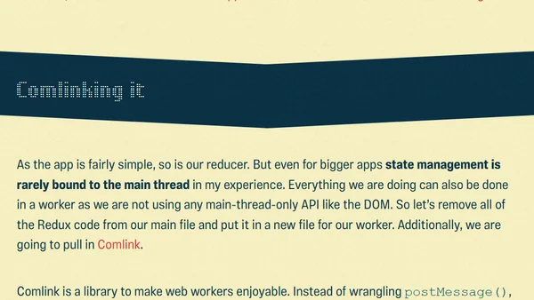 React + Redux + Comlink = Off-main-thread