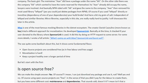 Why is Open Source important? And is it free?