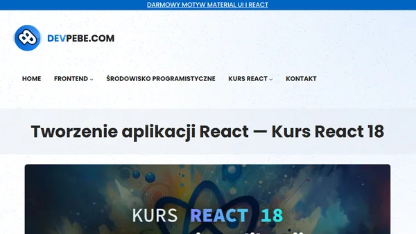 Tworzenie aplikacji React — Kurs React 18