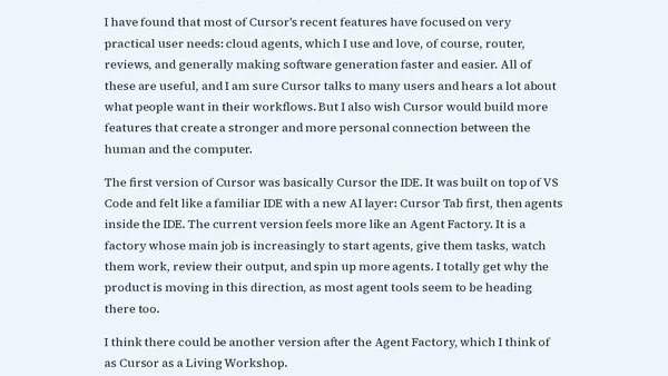 What I still miss in Cursor