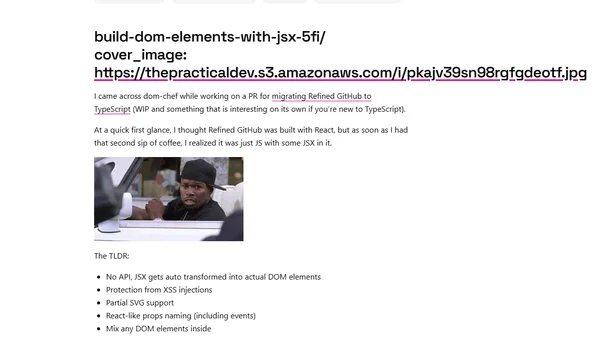 dom-chef - Build DOM Elements with JSX
