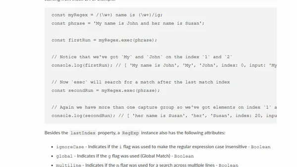 Everything You Need to Know About Regular Expressions In JavaScript - Part Two: Grouping And The RegEx API