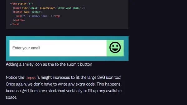 Creating a simple form with CSS Grid