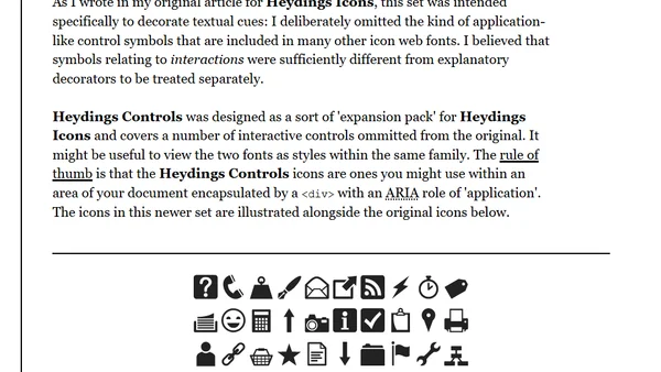 An App Icon Font