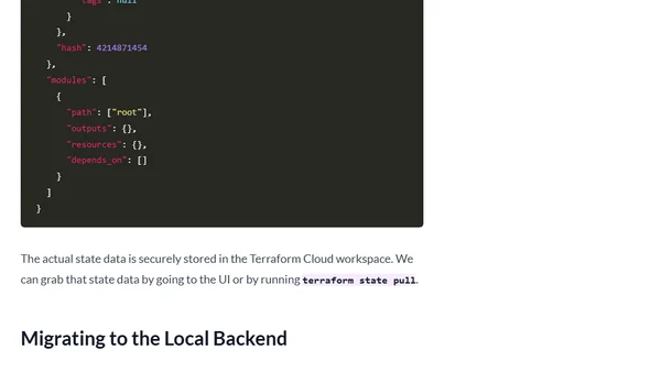 Migrating State Data Off Terraform Cloud