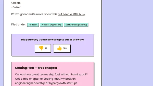 Good software gets out of the way