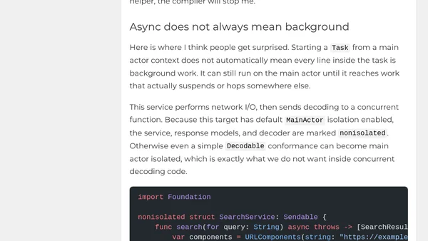 Swift 6.2 Concurrency For SwiftUI Apps