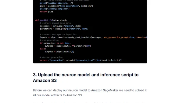 Deploy Llama 2 7B on AWS inferentia2 with Amazon SageMaker