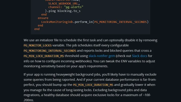 How to Monitor and Fix PostgreSQL Database Locks in Rails