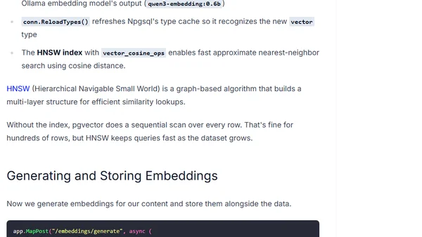 Getting Started With PgVector in .NET for Simple Vector Search