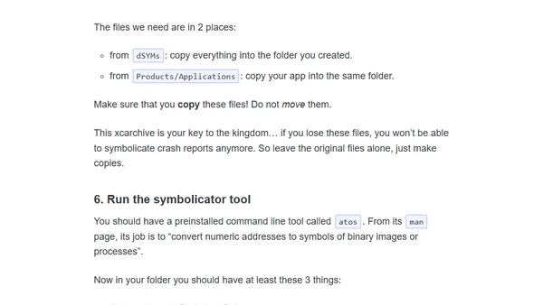 How to Manually Symbolicate a Crash Log from a macOS App