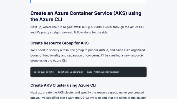Azure Container Services (AKS) - Getting Started with AKS and a private Azure Container Registry