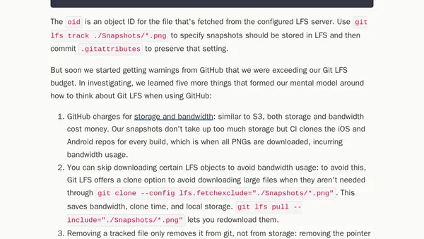 How GitHub handles Git LFS