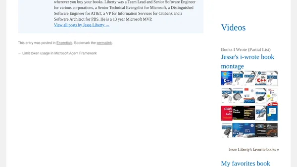 Agentic Table of Contents (so far)
