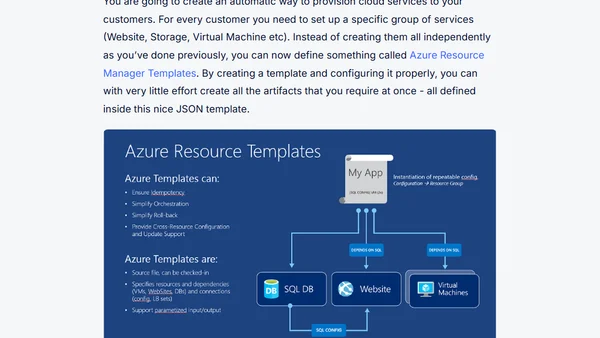 Developing with Azure Resource Manager - Introduction to blog series