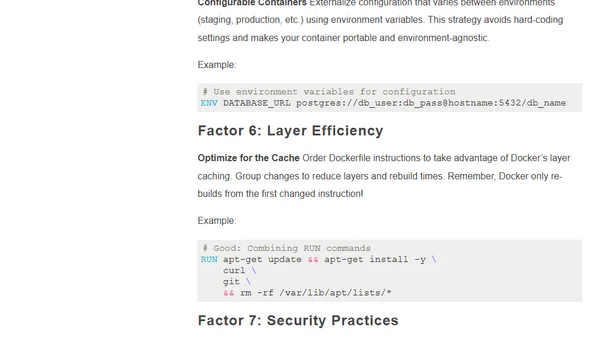 12 Factor Docker Containers