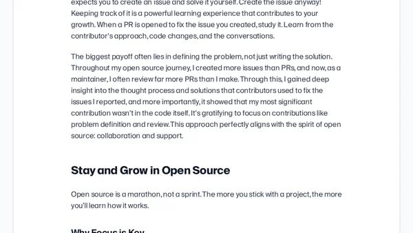 Beyond Hacktoberfest: Building a True Open Source Journey