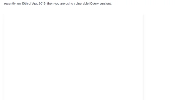 84% of all websites are impacted by jQuery XSS vulnerabilities