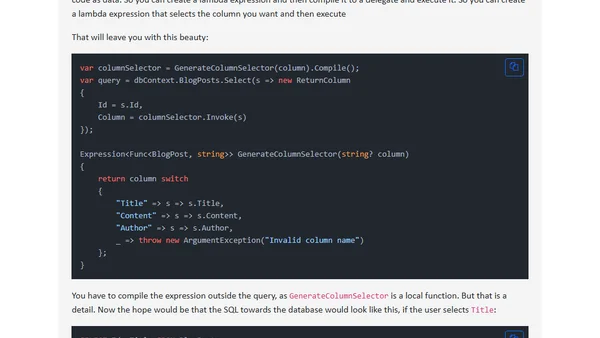 Solving Problems you wouldn't have if you wouldn't use Entity Framework