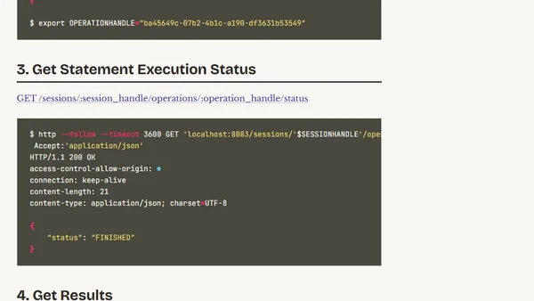Exploring the Flink SQL Gateway REST API
