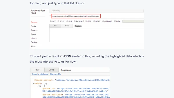 Getting started with Office 365 development - Part 2 - Communicate with the Exchange REST API