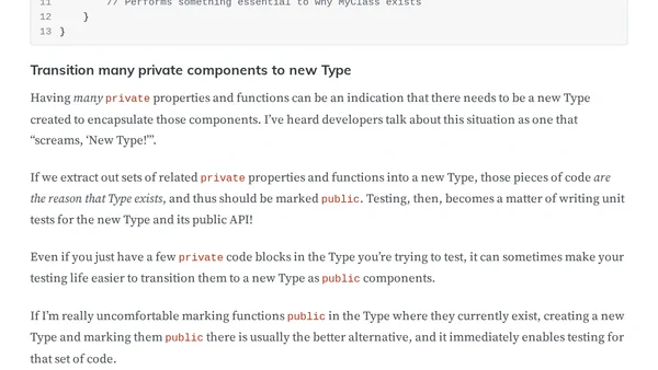 Testability Tip for Swift Developers – Public Over Private
