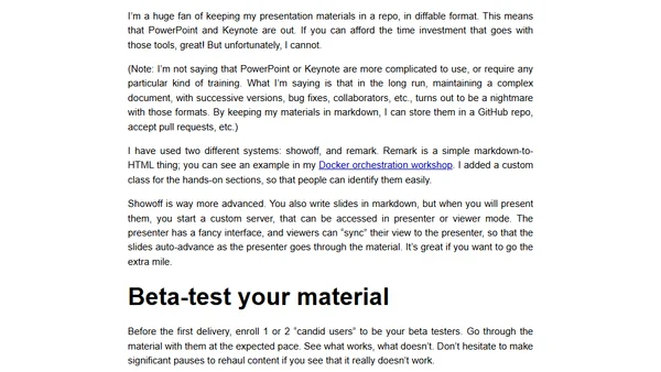 How to deliver a great tech tutorial