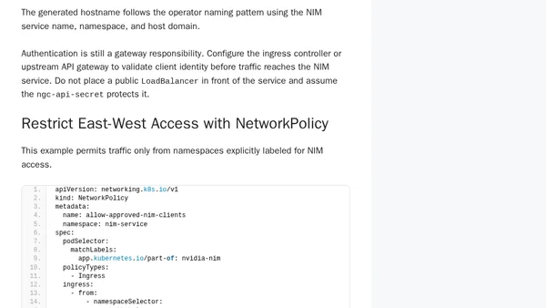 How to Deploy NVIDIA NIM Microservices on Kubernetes with the NIM Operator