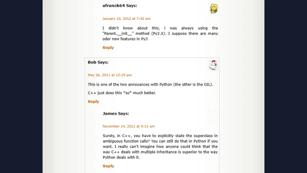 Python’s super() considered super!