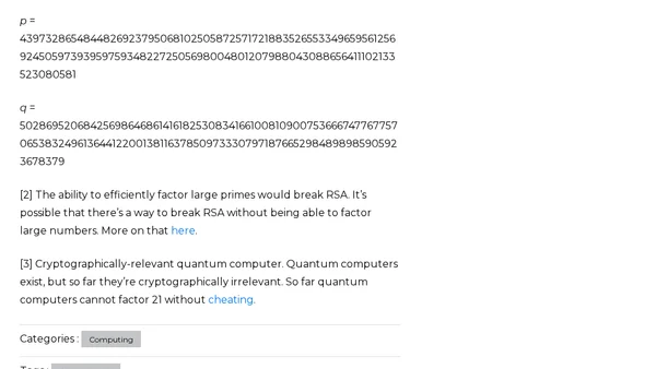New RSA number factored