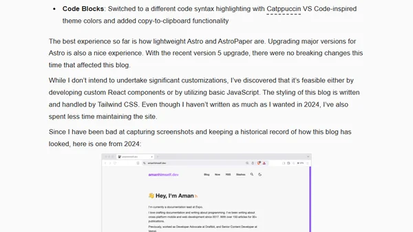 Old blog, new tech