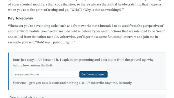 Swift Framework Woes – Unresolved Identifier? No Member?