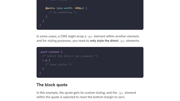 CSS Nesting