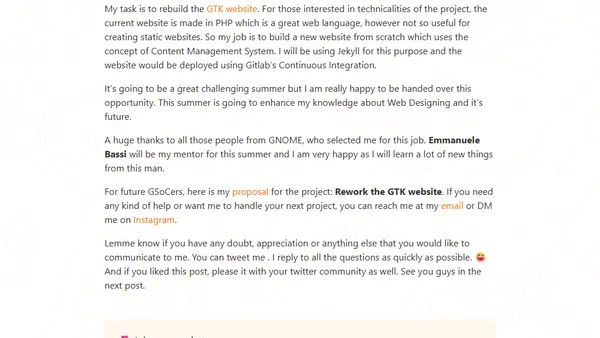 Getting Selected for Google Summer of Code 2019