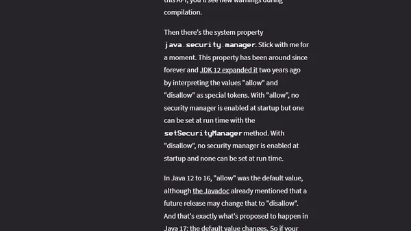 Pattern Matching in Switches and Security Manager Deprecation - Inside Java Newscast #5