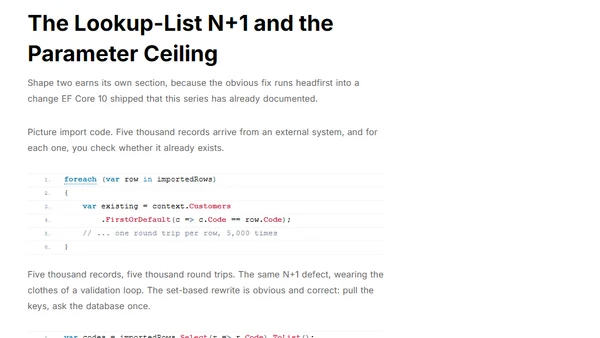 The N+1 Query Problem in EF Core: Detection, Diagnosis, and Permanent Fixes