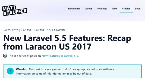 New Laravel 5.5 Features: Recap from Laracon US 2017