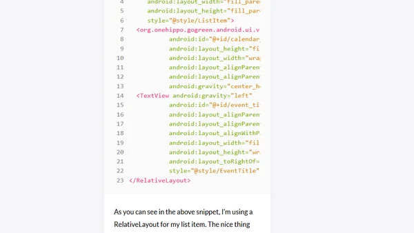 Working with Android Layouts and ListViews