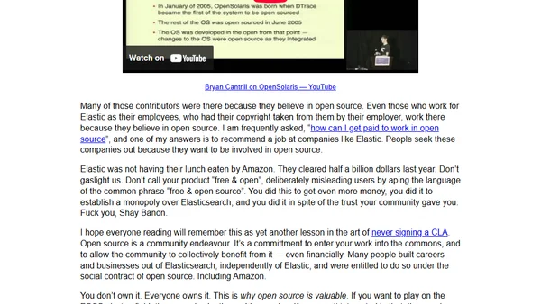 Elasticsearch does not belong to Elastic